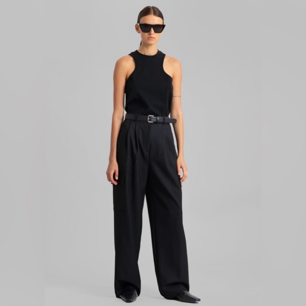 The Frankie Shop Black Wide Leg Pants